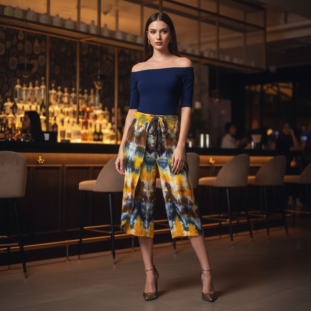 Rayon Palazzo Pants - Capri Wrap